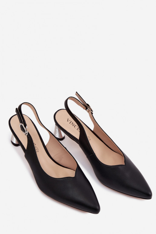 Dámske sandále Dámske s podpätkami Vinceza 66922 čierna