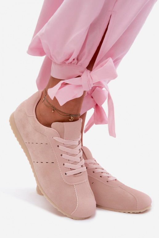 Tenisky model obuvi Dámskez eko semišuu Nízka Ružová Melvelin