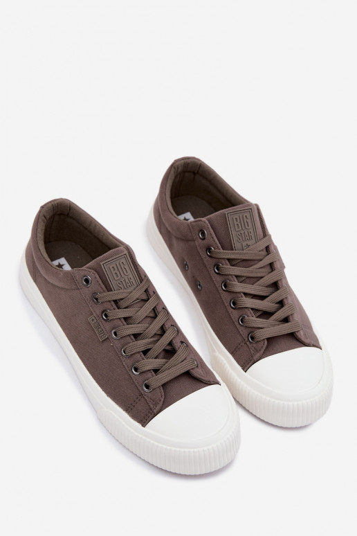 Pánske nízke voľnočasové topánky sivej farby