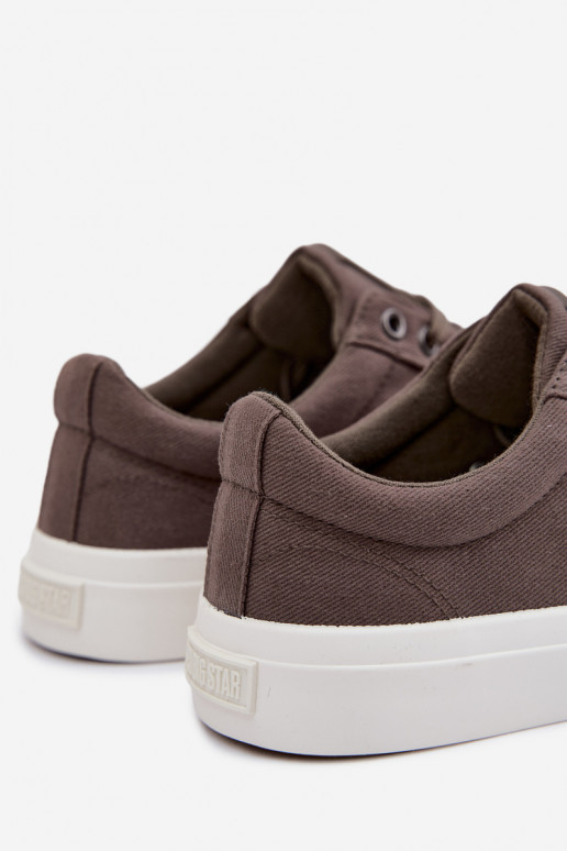 Pánske nízke voľnočasové topánky sivej farby