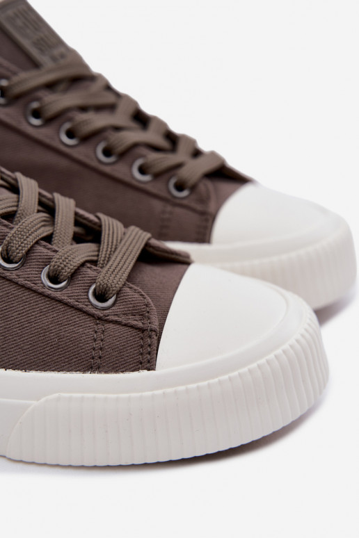 Pánske nízke voľnočasové topánky sivej farby