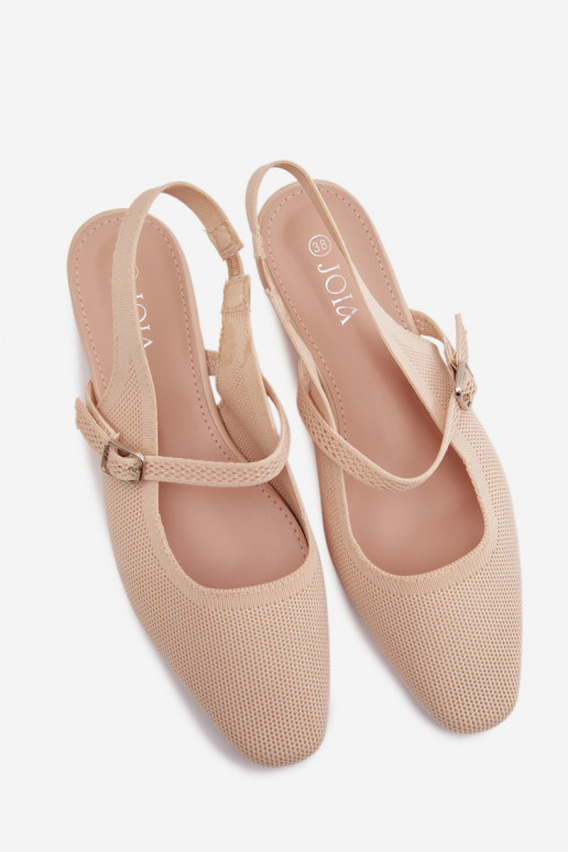 materiál sandále Balerínky Dámske s popruhmi slonovina Selrene