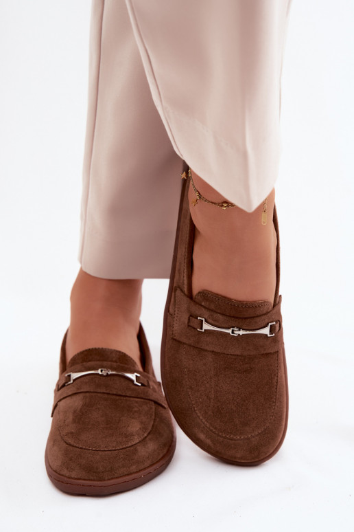 Mokasíny Barefoot zo semišu Zazoo 322 Hnedá farba