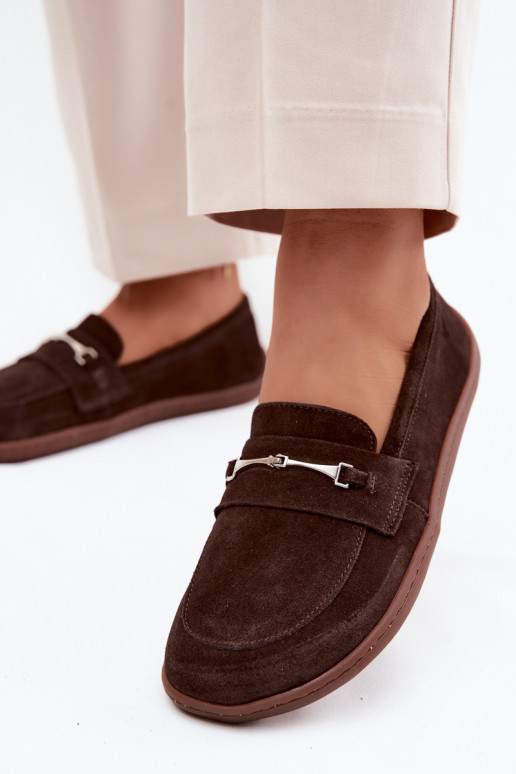 Mokasíny Barefoot zo semišu Zazoo 322 CzekoladoIne