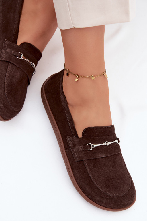 Mokasíny Barefoot zo semišu Zazoo 322 CzekoladoIne