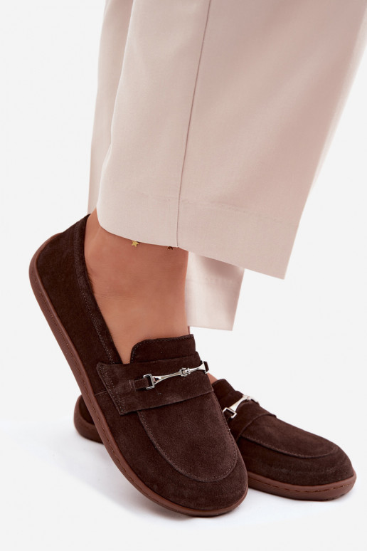 Mokasíny Barefoot zo semišu Zazoo 322 CzekoladoIne