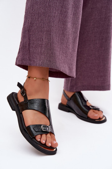 Dámske sandále Dámske so širokými podpätkami Vinceza 86434 čierna 2