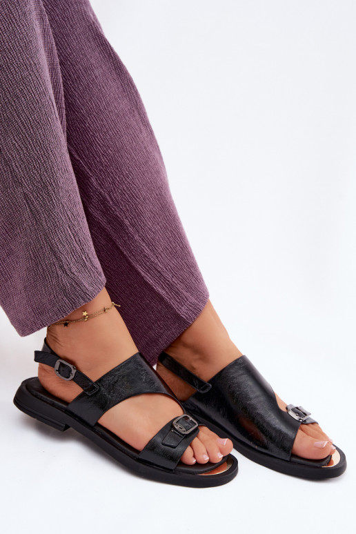 Dámske sandále Dámske so širokými podpätkami Vinceza 86434 čierna