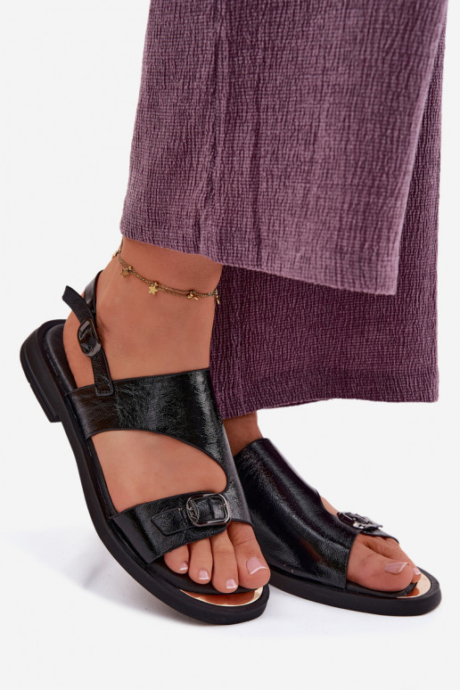 Dámske sandále Dámske so širokými podpätkami Vinceza 86434 čierna