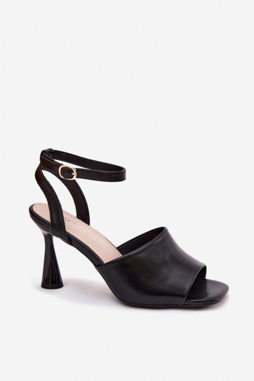 Dámske sandále s podpätkami Vinceza 62297 čierna