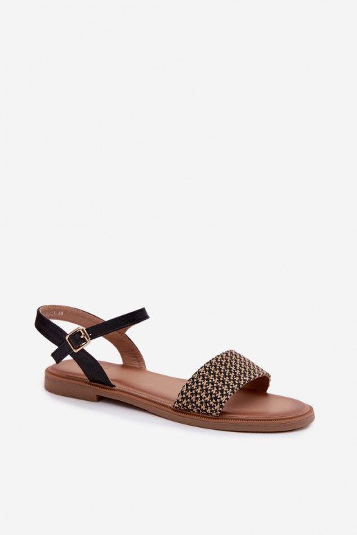 Dámske sandále so širokými podpätkami čierna Lumina