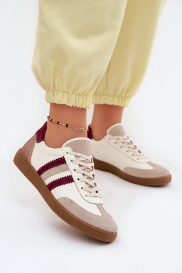 Kožené Tenisky model obuvi Dámske Zazoo N1234S2 biely-bordová 2