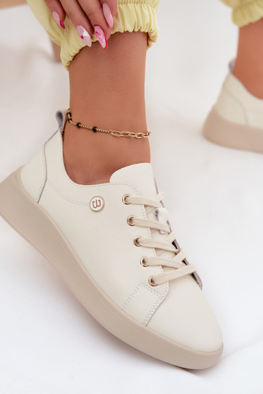 Kožené topánky Dámske Vinceza 41508 slonovina