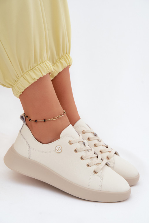 Kožené topánky Dámske Vinceza 41508 slonovina