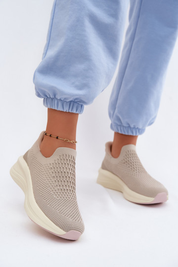 Trvalý model Tenisky model obuvi Dámske materiál Kobbo 102424 béžová