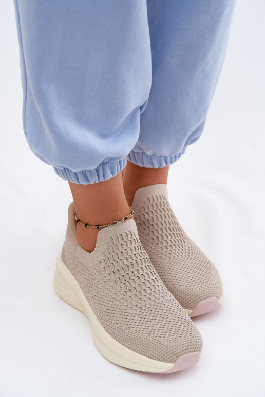 Trvalý model Tenisky model obuvi Dámske materiál Kobbo 102424 béžová