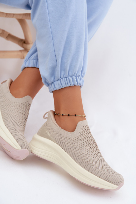 Trvalý model Tenisky model obuvi Dámske materiál Kobbo 102424 béžová