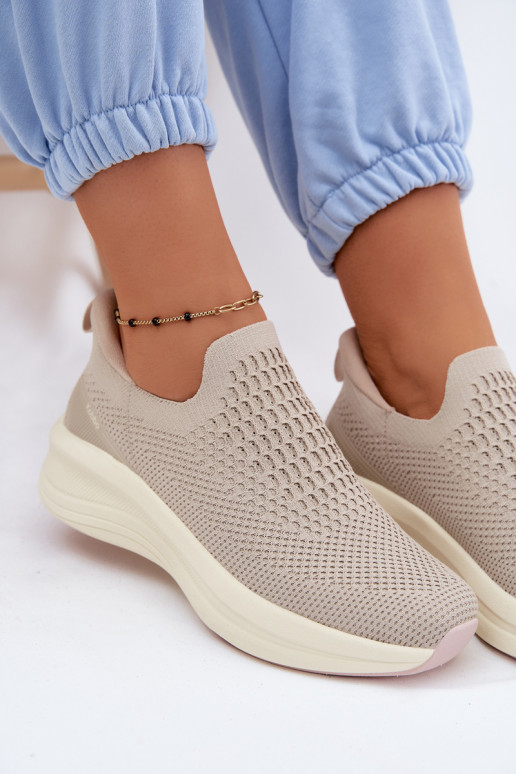Trvalý model Tenisky model obuvi Dámske materiál Kobbo 102424 béžová