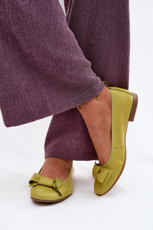 Balerínky so stuhami Máciejka P6802-09 Limetka