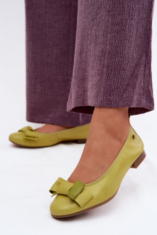 Balerínky so stuhami Máciejka P6802-09 Limetka