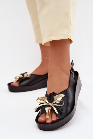 Dámske sandále Dámske s ozdobami S.Barski KV61-6045 čierna