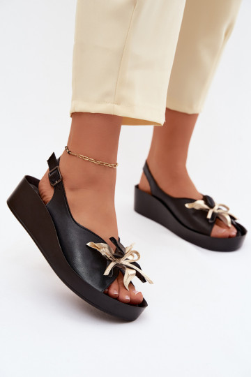 Dámske sandále Dámske s ozdobami S.Barski KV61-6045 čierna 2