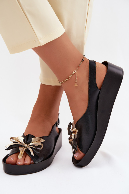 Dámske sandále Dámske s ozdobami S.Barski KV61-6045 čierna