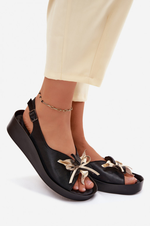 Dámske sandále Dámske s ozdobami S.Barski KV61-6045 čierna