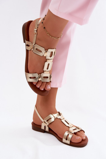 Sandále pre ženy S.Barski PL61-0903 zlatej farby