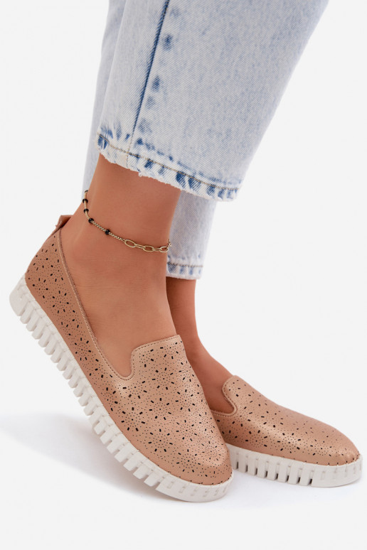 s prvkami prelamovania Trvalý model topánky Dámske Szampańskie Salty