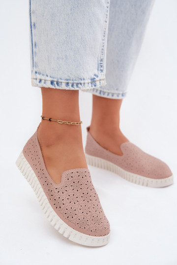 s prvkami prelamovania Trvalý model topánky Dámske Ružová Salty