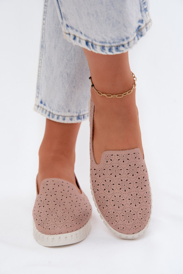 s prvkami prelamovania Trvalý model topánky Dámske Ružová Salty 2