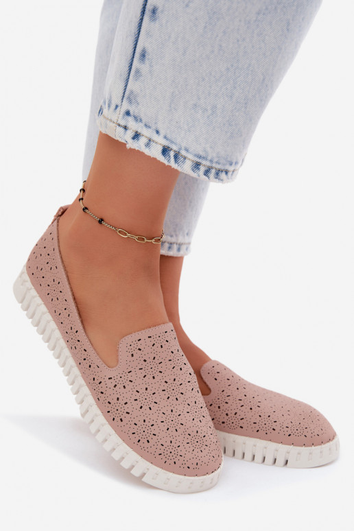 s prvkami prelamovania Trvalý model topánky Dámske Ružová Salty