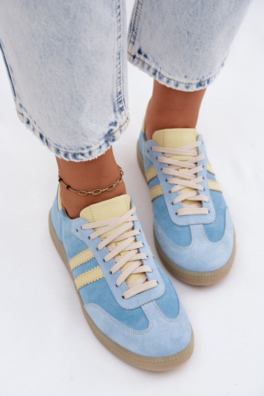 Zazoo N1068 zo semišu Nízka Tenisky model obuvi Dámske svetlo modrá