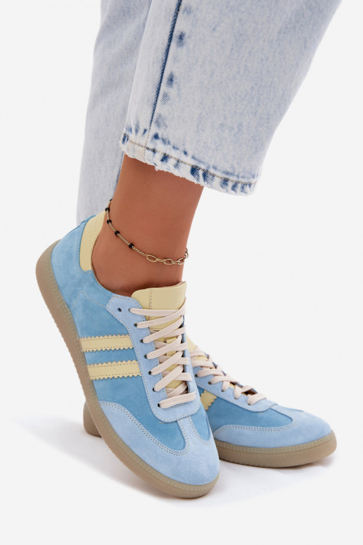 Zazoo N1068 zo semišu Nízka Tenisky model obuvi Dámske svetlo modrá