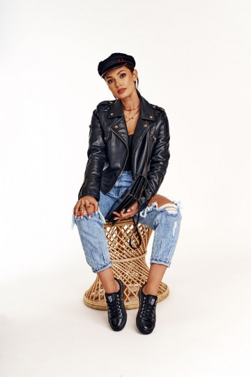 Dámske kožené tenisky Big Star čierna V274871 2