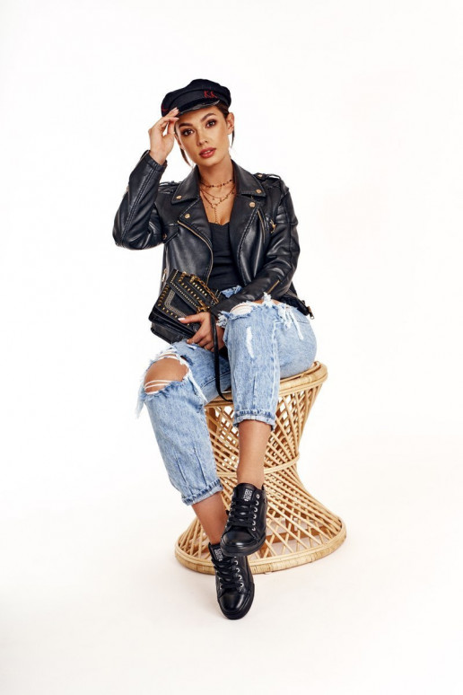 Dámske kožené tenisky Big Star čierna V274871