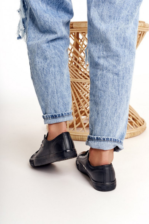 Dámske kožené tenisky Big Star čierna V274871