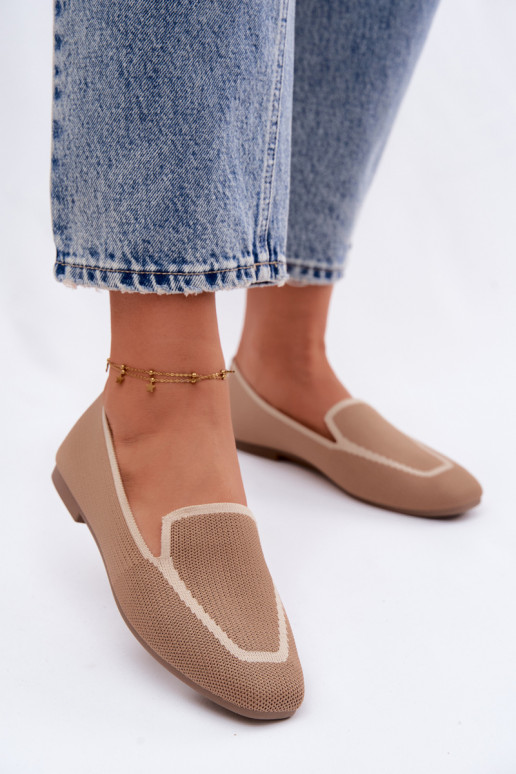 Textilné mokasíny rovná sa Hnedá farba Selisa