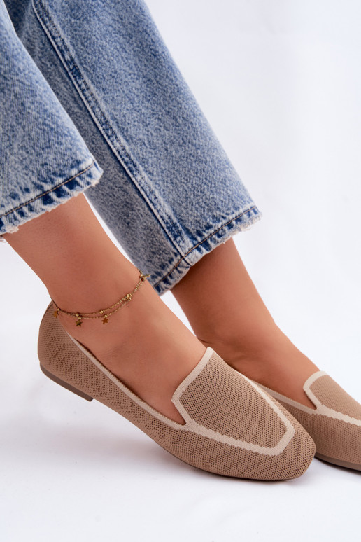 Textilné mokasíny rovná sa Hnedá farba Selisa