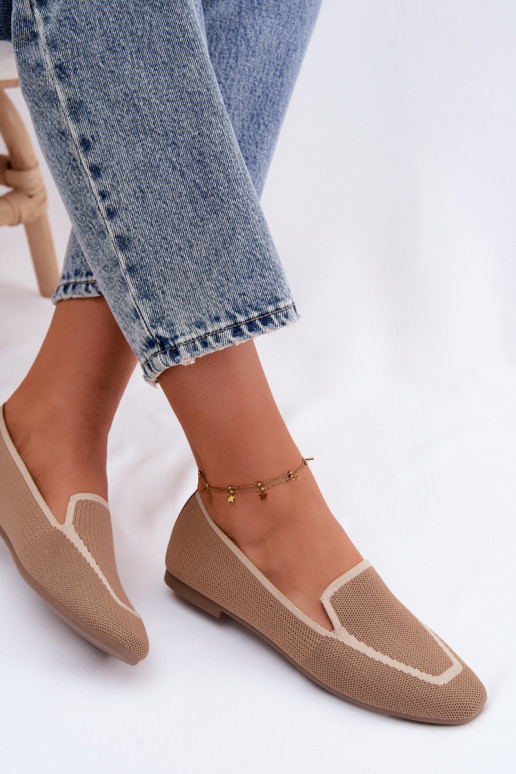 Textilné mokasíny rovná sa Hnedá farba Selisa