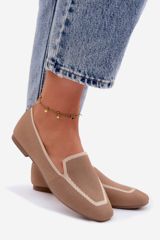 Textilné mokasíny rovná sa Hnedá farba Selisa