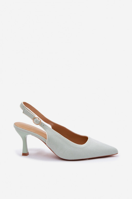 Dámske sandále s tenkými podpätkamiLamóInką mätové farby Relmira