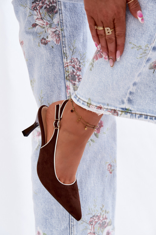 Dámske sandále s tenkými podpätkamiLamóInką CzekoladoIne Relmira