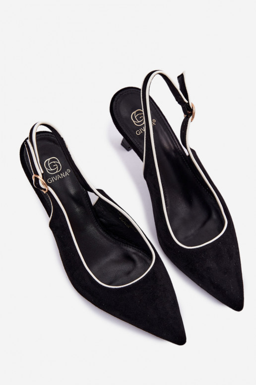 Dámske sandále s tenkými podpätkamiLamóInką čierna Relmira