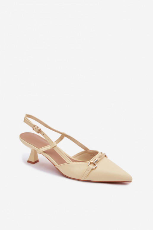 Dámske sandále s podpätkami Ze Szpiczastymi Noskami žltá Felessa