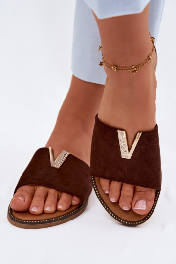 Papuče Dámsky byt S Ornatem Detalem V CzekoladoIne Nelmira