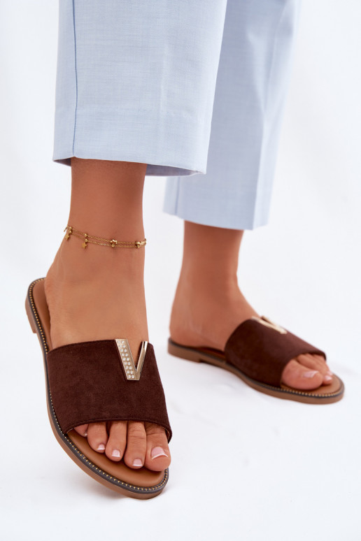 Papuče Dámsky byt S Ornatem Detalem V CzekoladoIne Nelmira