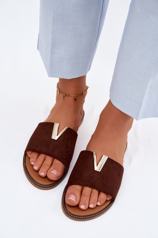 Papuče Dámsky byt S Ornatem Detalem V CzekoladoIne Nelmira