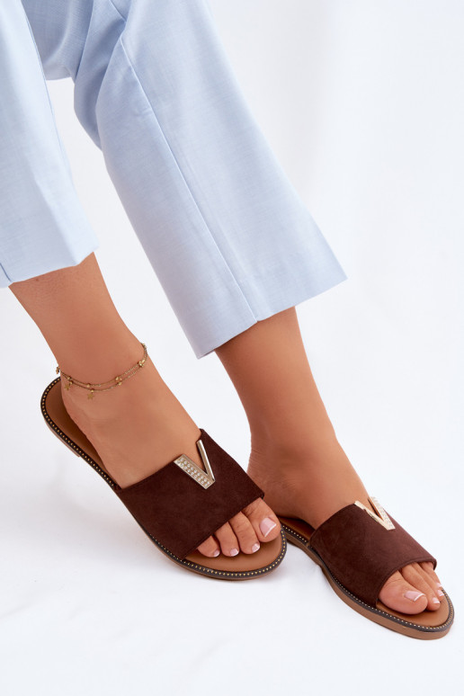 Papuče Dámsky byt S Ornatem Detalem V CzekoladoIne Nelmira